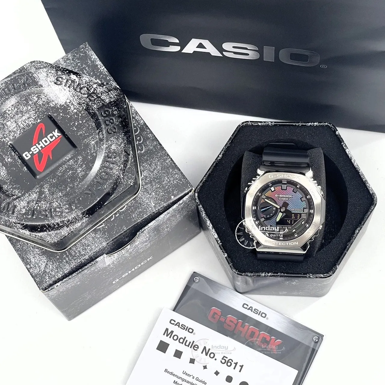 Casio G-Shock G-Steel Men's Watch GM-2100RW-1A Bio-based Resin Band Shock Resistant Mineral Glass