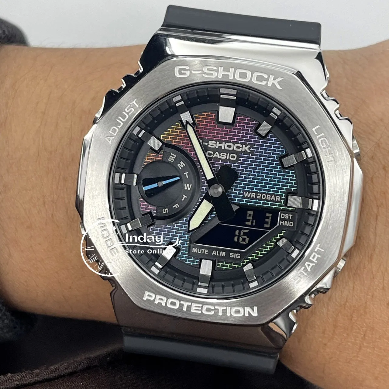 Casio G-Shock G-Steel Men's Watch GM-2100RW-1A Bio-based Resin Band Shock Resistant Mineral Glass