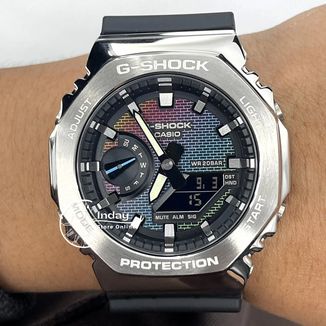 Casio G-Shock G-Steel Men's Watch GM-2100RW-1A Bio-based Resin Band Shock Resistant Mineral Glass