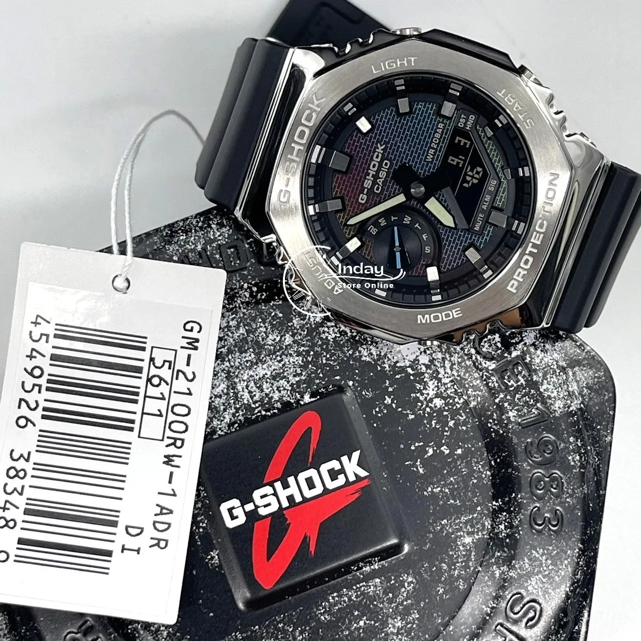 Casio G-Shock G-Steel Men's Watch GM-2100RW-1A Bio-based Resin Band Shock Resistant Mineral Glass