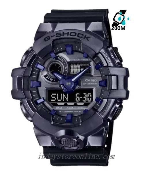 Casio G-Shock G-Steel Men's Watch GM-700P-6A Resin Band Shock Resistant Mineral Glass Battery Life 5-Years