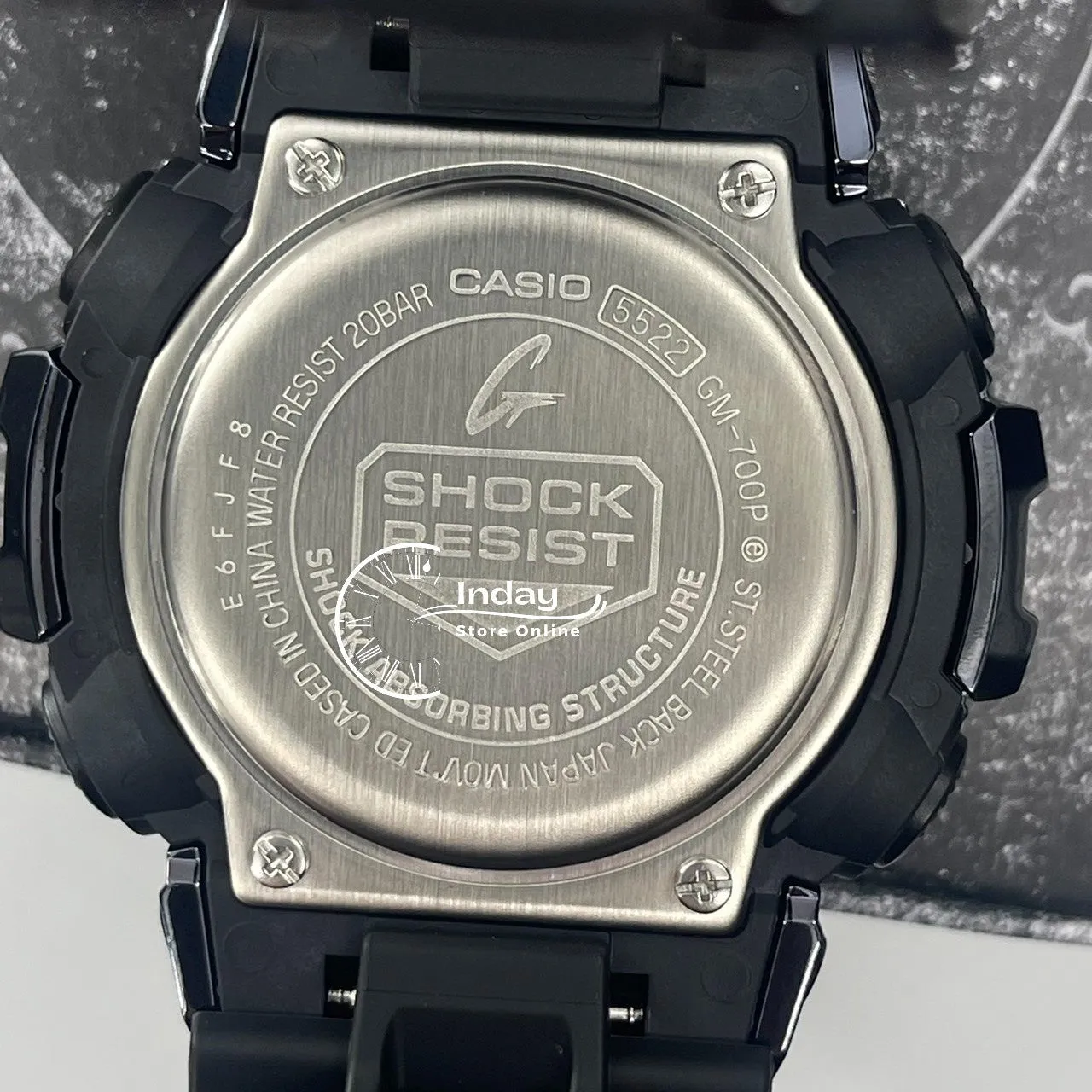 Casio G-Shock G-Steel Men's Watch GM-700P-6A Resin Band Shock Resistant Mineral Glass Battery Life 5-Years