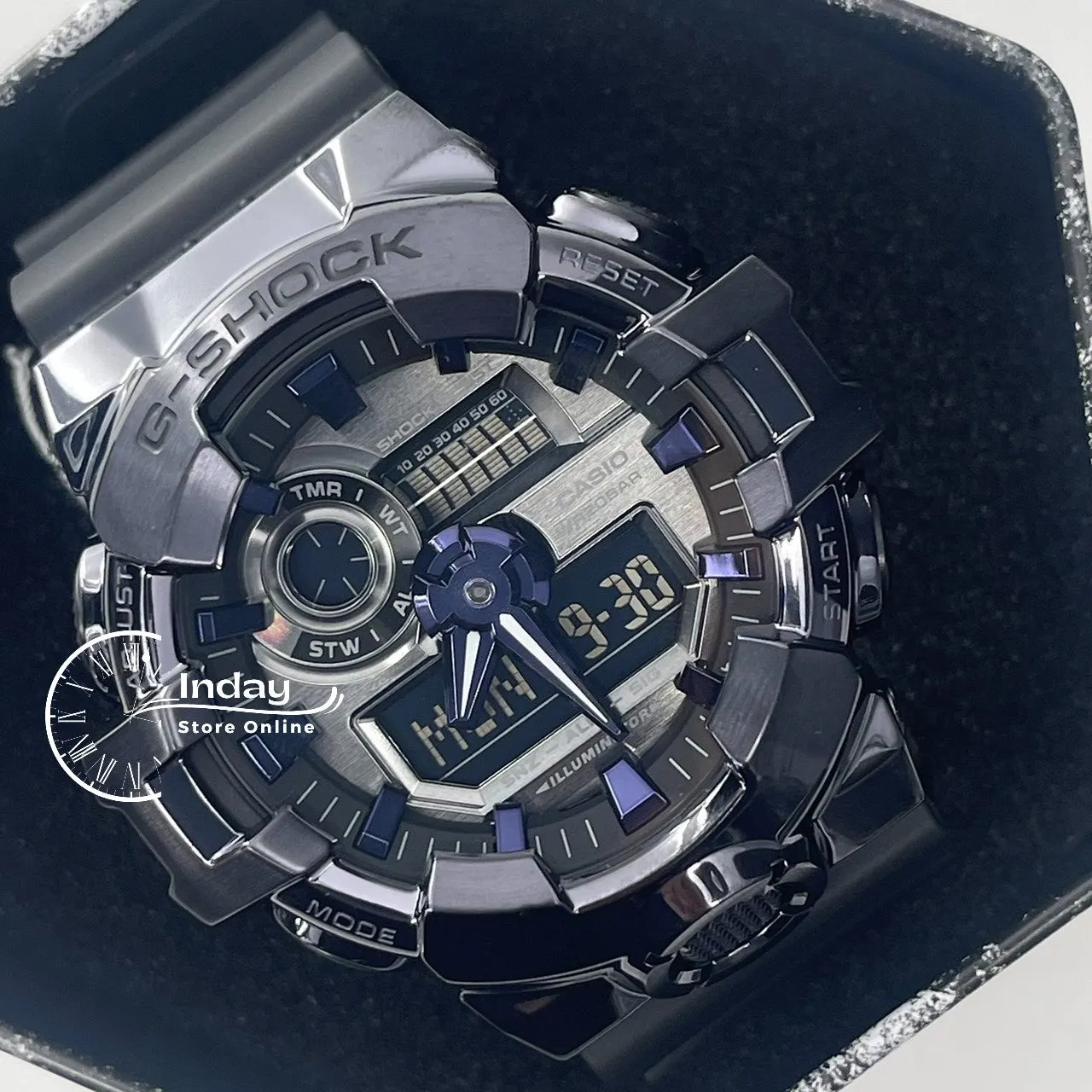 Casio G-Shock G-Steel Men's Watch GM-700P-6A Resin Band Shock Resistant Mineral Glass Battery Life 5-Years