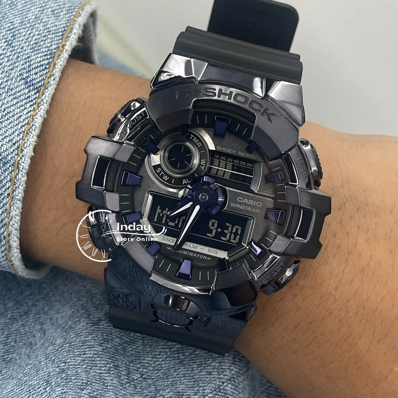 Casio G-Shock G-Steel Men's Watch GM-700P-6A Resin Band Shock Resistant Mineral Glass Battery Life 5-Years