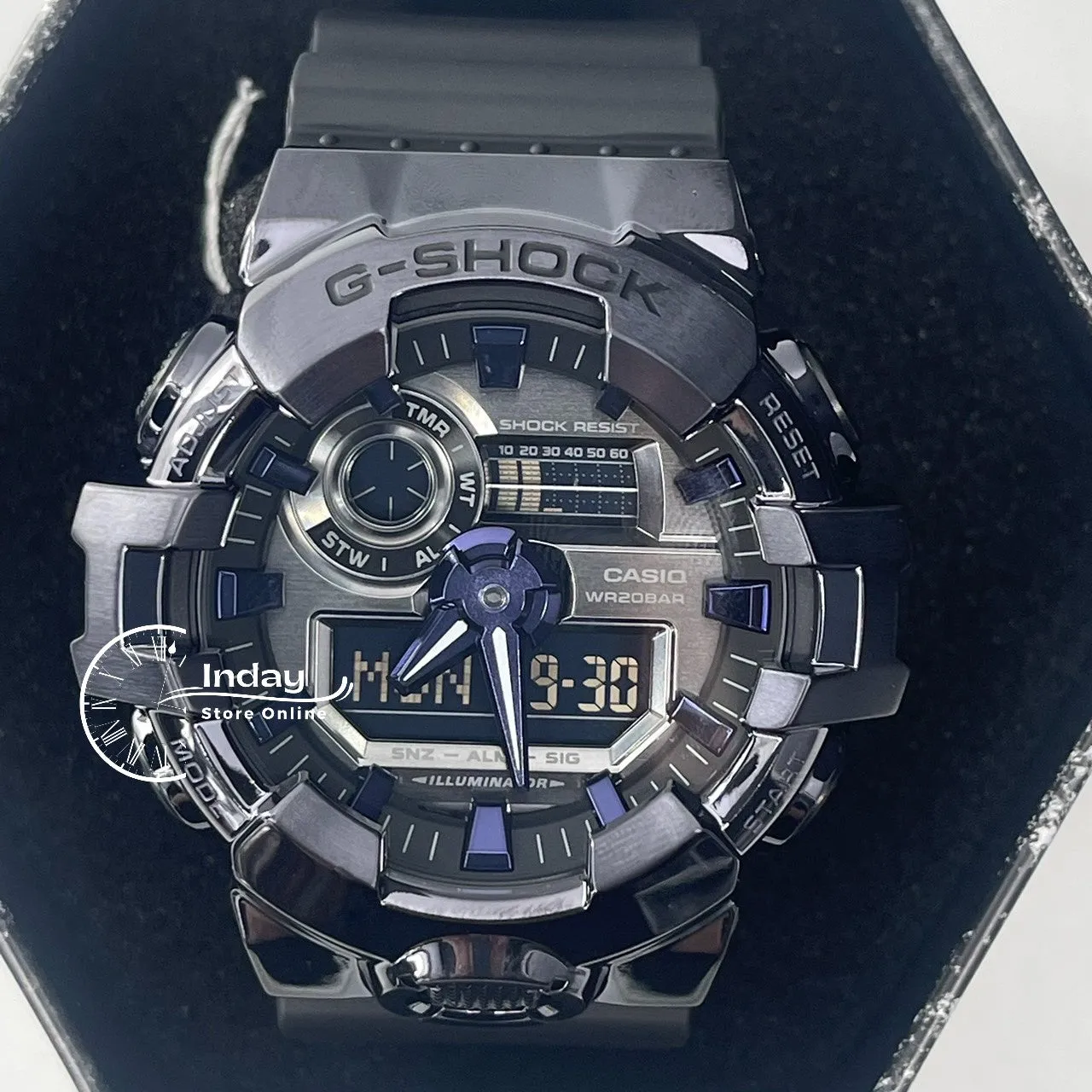 Casio G-Shock G-Steel Men's Watch GM-700P-6A Resin Band Shock Resistant Mineral Glass Battery Life 5-Years