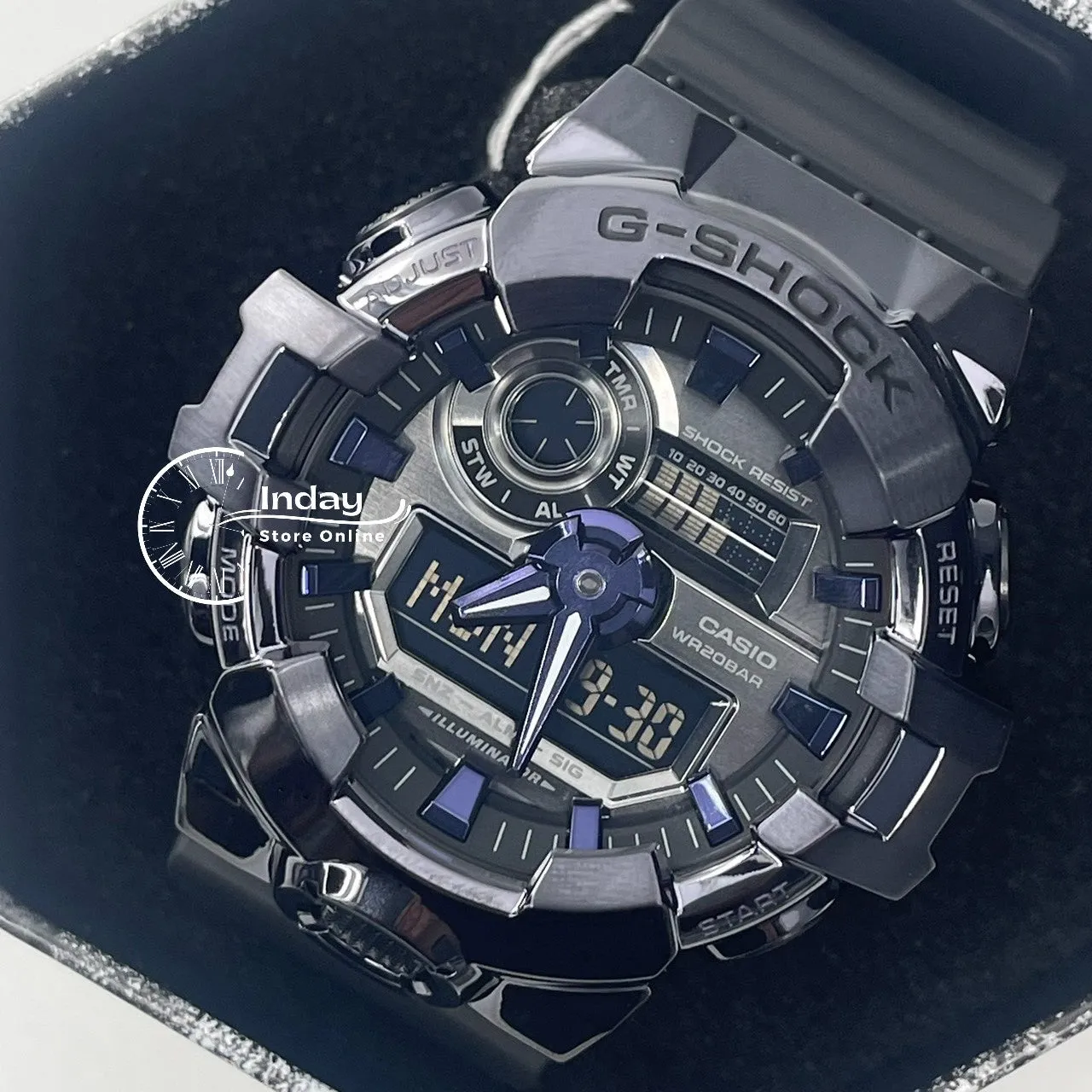 Casio G-Shock G-Steel Men's Watch GM-700P-6A Resin Band Shock Resistant Mineral Glass Battery Life 5-Years