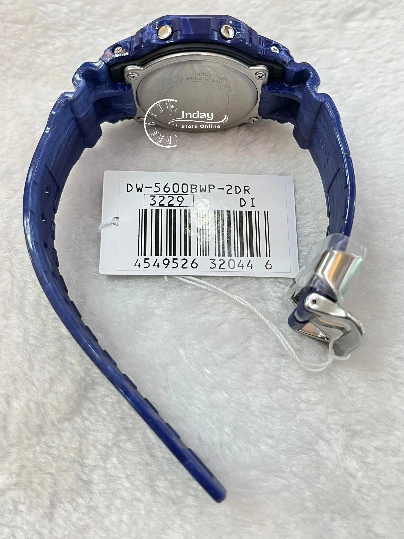 Casio G-Shock Men's Watch DW-5600BWP-2 Digital 5600 Series Blue and White Porcelain Edition