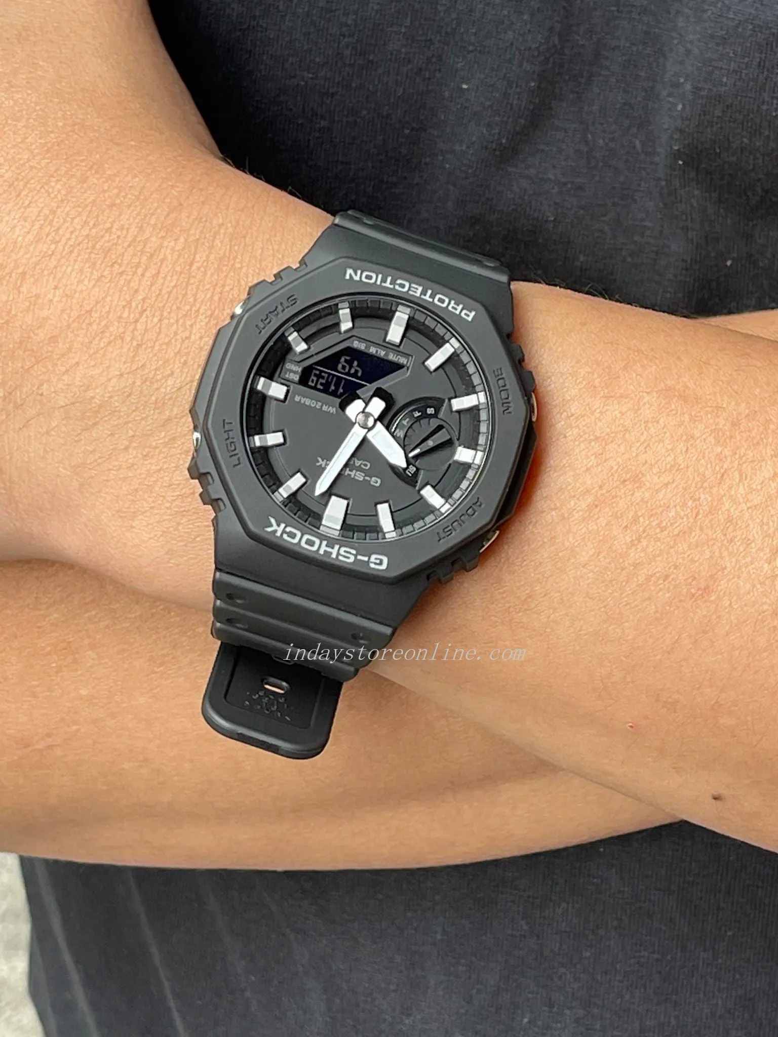 Casio G-Shock Men's Watch GA-2100-1A Analog-Digital GA-2100 Series Shock Resistant Carbon Core Guard Structure