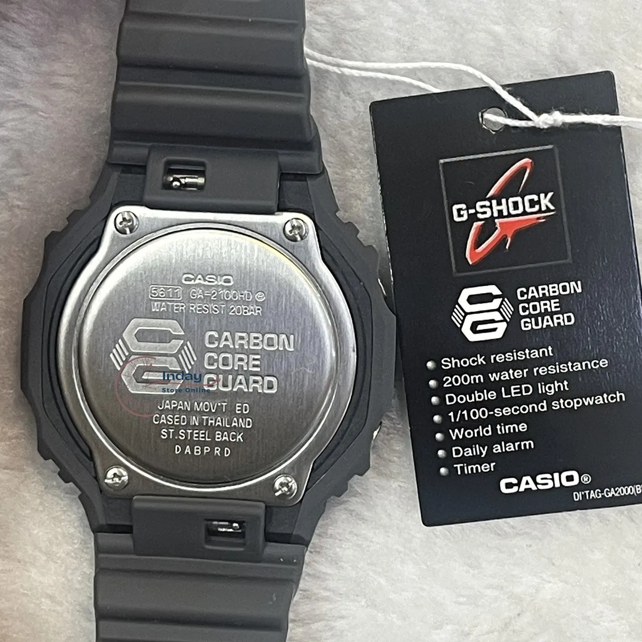 Casio G-Shock Men's Watch GA-2100HD-8A Shock Resistant Carbon Core Guard Structure
