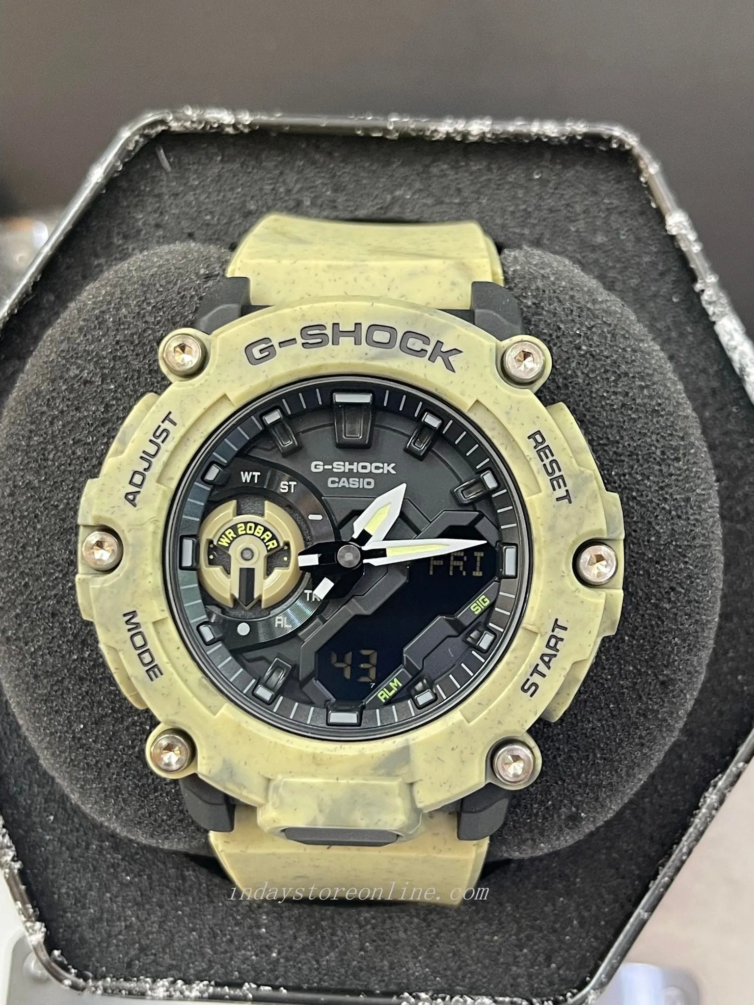 Casio G-Shock Men's Watch GA-2200SL-5A Analog-Digital GA-2200 Series Carbon Core Guard structure Earthy Color