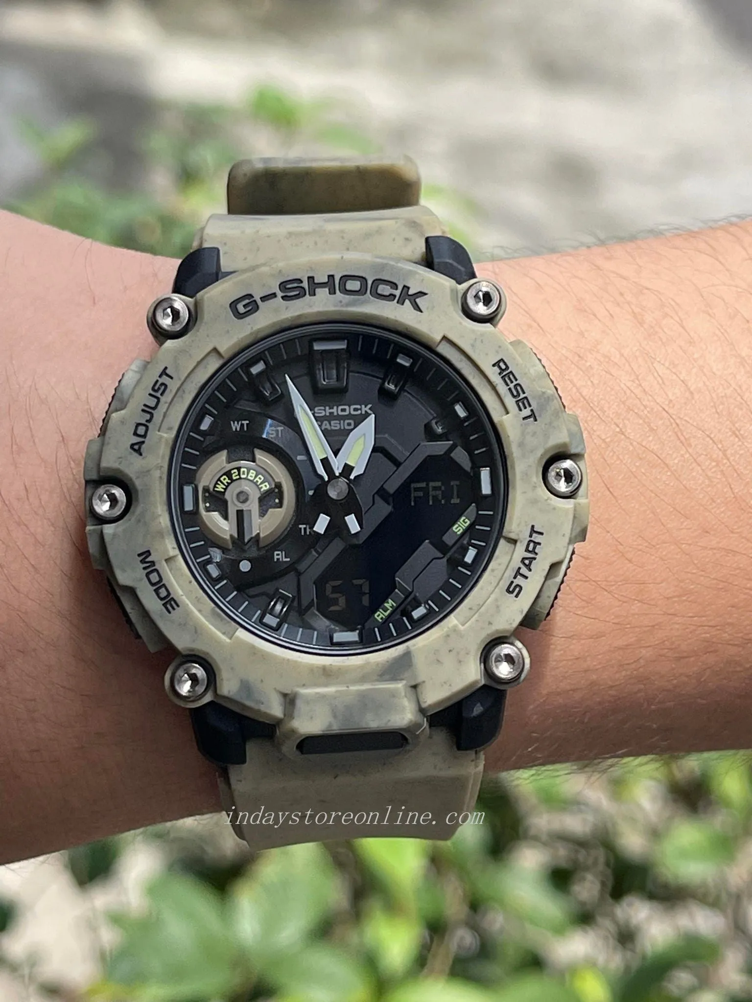 Casio G-Shock Men's Watch GA-2200SL-5A Analog-Digital GA-2200 Series Carbon Core Guard structure Earthy Color