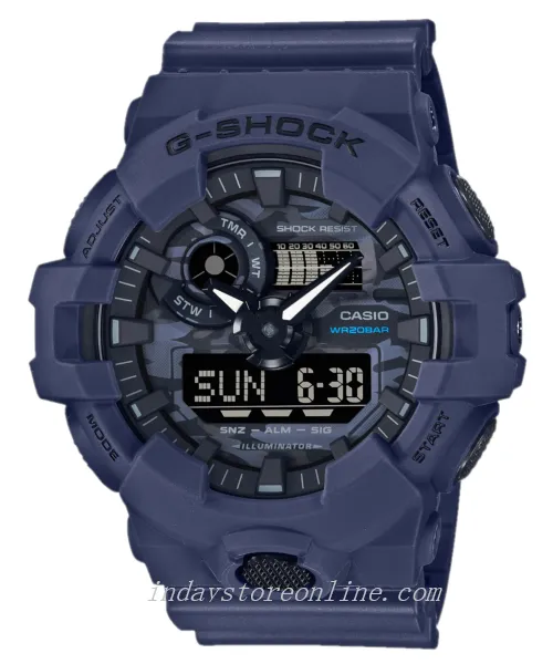 Casio G-Shock Men's Watch GA-700CA-2A Analog-Digital Camouflage Motif Sporty Design Shock Resistant