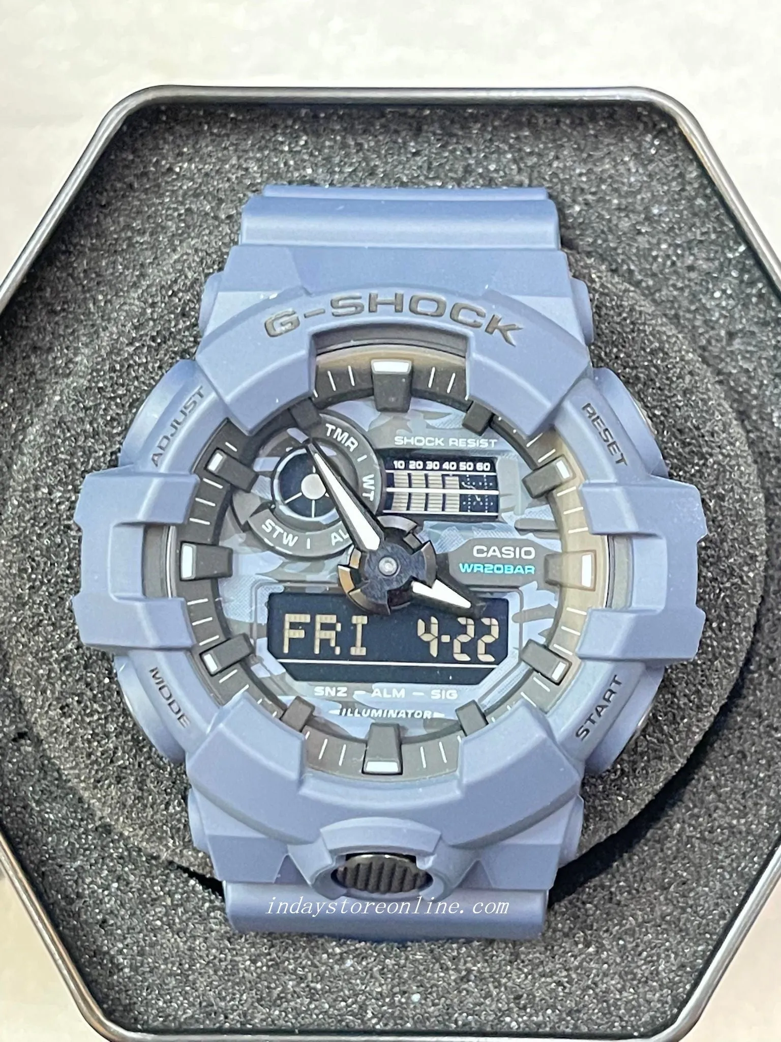 Casio G-Shock Men's Watch GA-700CA-2A Analog-Digital Camouflage Motif Sporty Design Shock Resistant