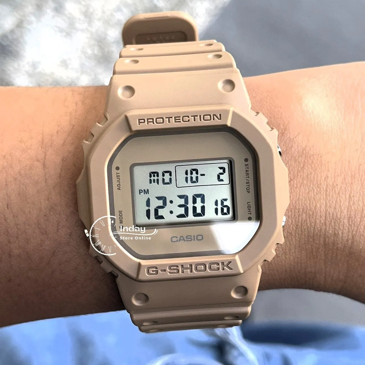 Casio G-Shock Unisex Watch DW-5600NC-5A DW-5600NC-5A Digital 5600 Series Earthy Colors Monochromatic Style Shock Resistant 200-meter Water Resistance