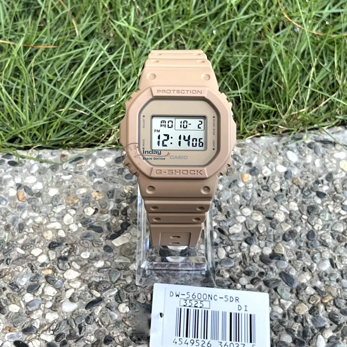 Casio G-Shock Unisex Watch DW-5600NC-5A DW-5600NC-5A Digital 5600 Series Earthy Colors Monochromatic Style Shock Resistant 200-meter Water Resistance