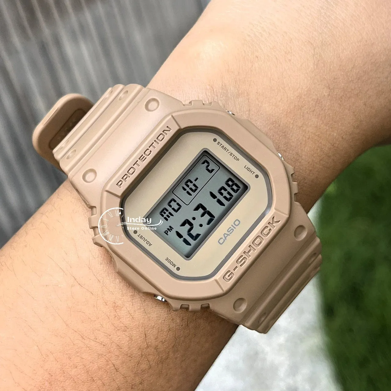 Casio G-Shock Unisex Watch DW-5600NC-5A DW-5600NC-5A Digital 5600 Series Earthy Colors Monochromatic Style Shock Resistant 200-meter Water Resistance