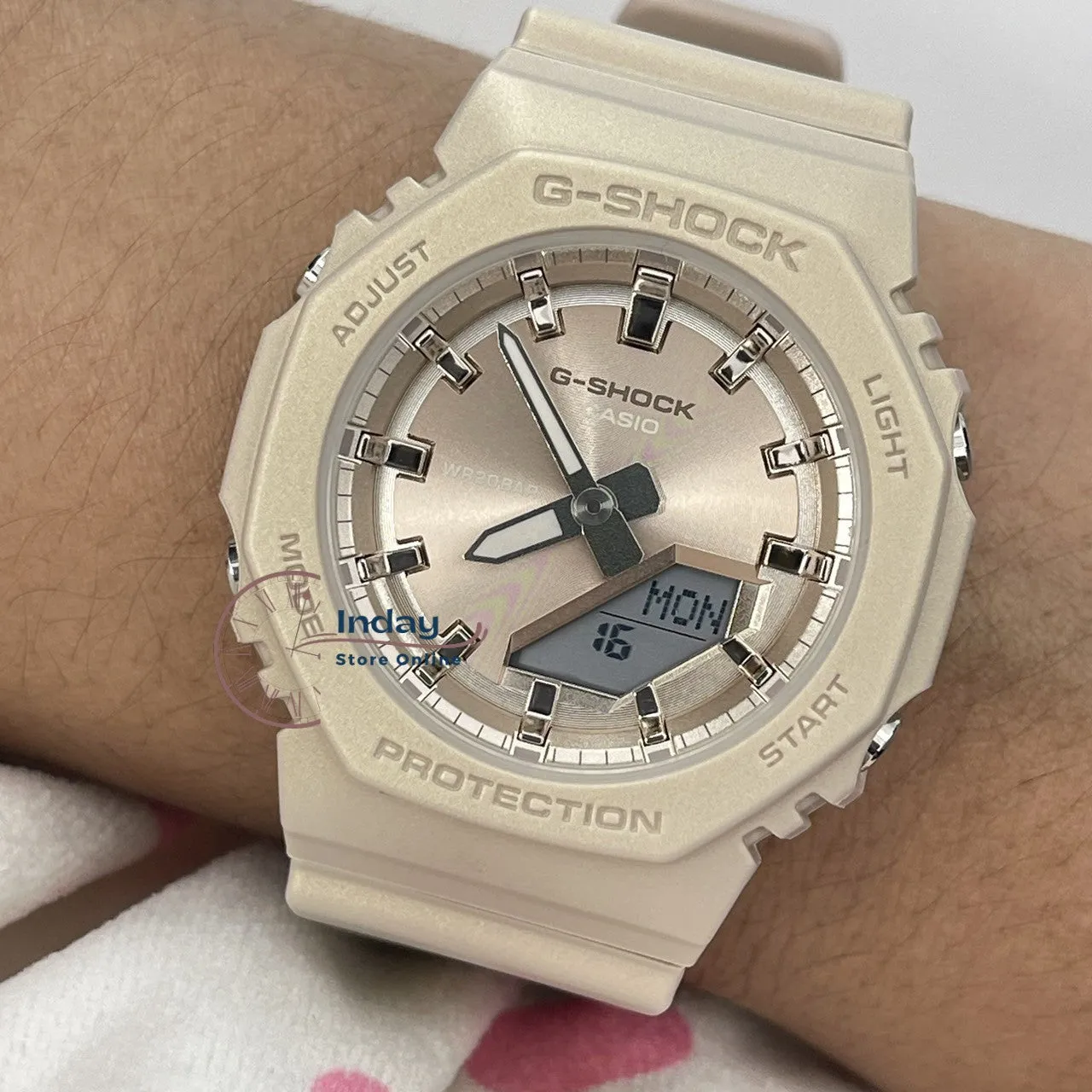 Casio G-Shock Women's Watch GMA-P2100ST-9A Bio-based Resin Band Shock Resistant Mineral Glass