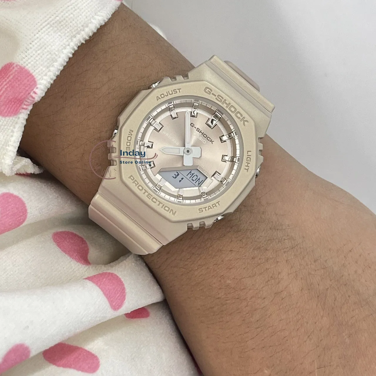 Casio G-Shock Women's Watch GMA-P2100ST-9A Bio-based Resin Band Shock Resistant Mineral Glass
