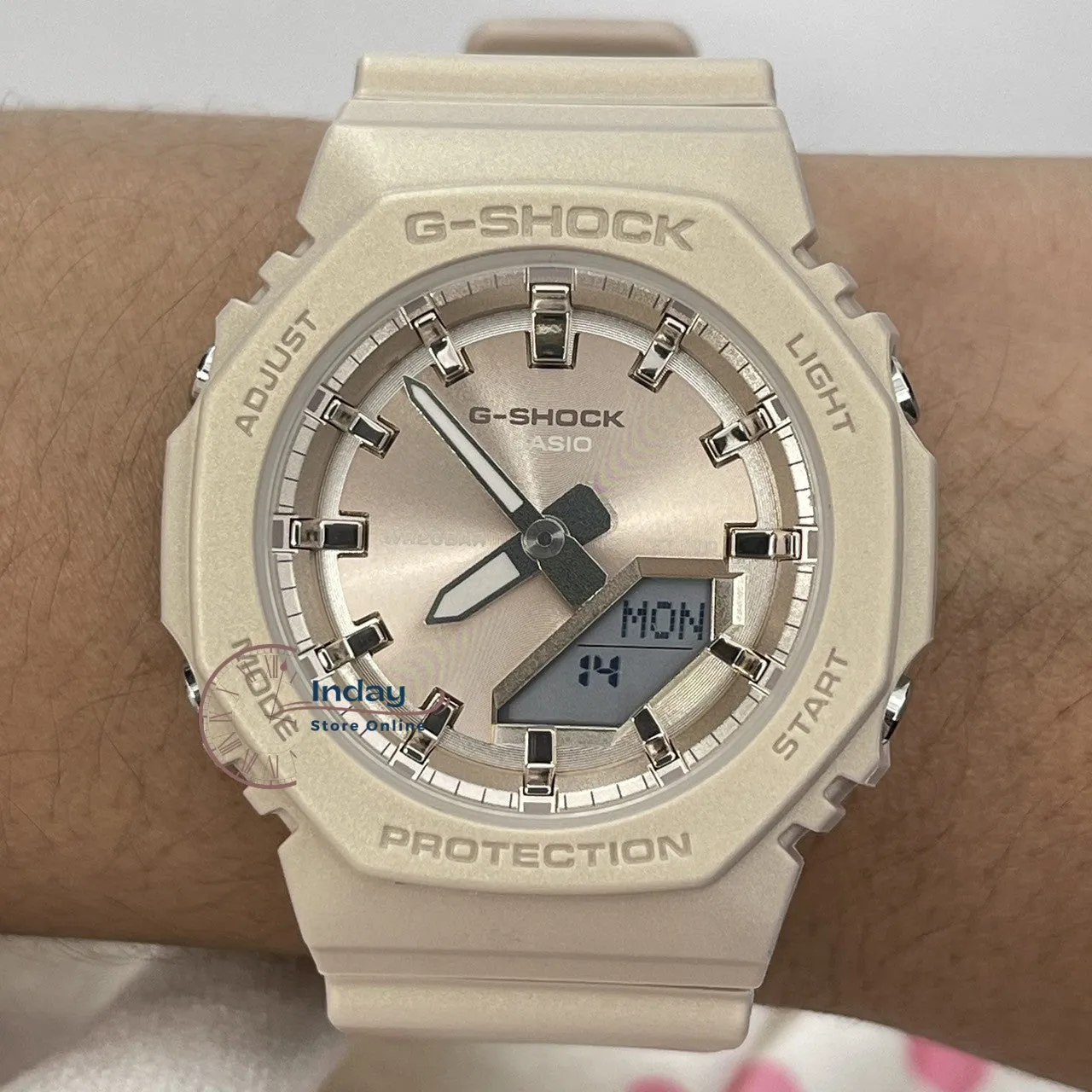 Casio G-Shock Women's Watch GMA-P2100ST-9A Bio-based Resin Band Shock Resistant Mineral Glass
