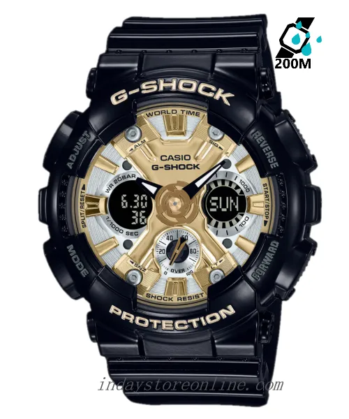 Casio G-Shock Women's Watch GMA-S120GB-1A Resin Band Mineral Glass Shock Resistant Magnetic Resistant