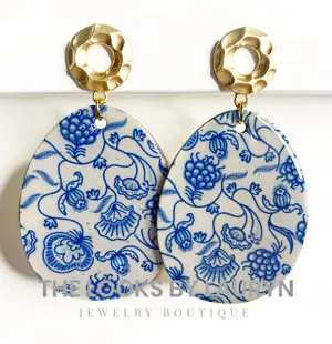 Chinoiserie Easter Egg Earrings