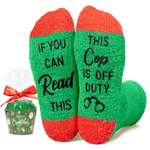 Christmas Gifts for Police Officer - Gifts For Cops Police Retirement Gifts Police Mom Gifts, Unisex Police Cop Socks