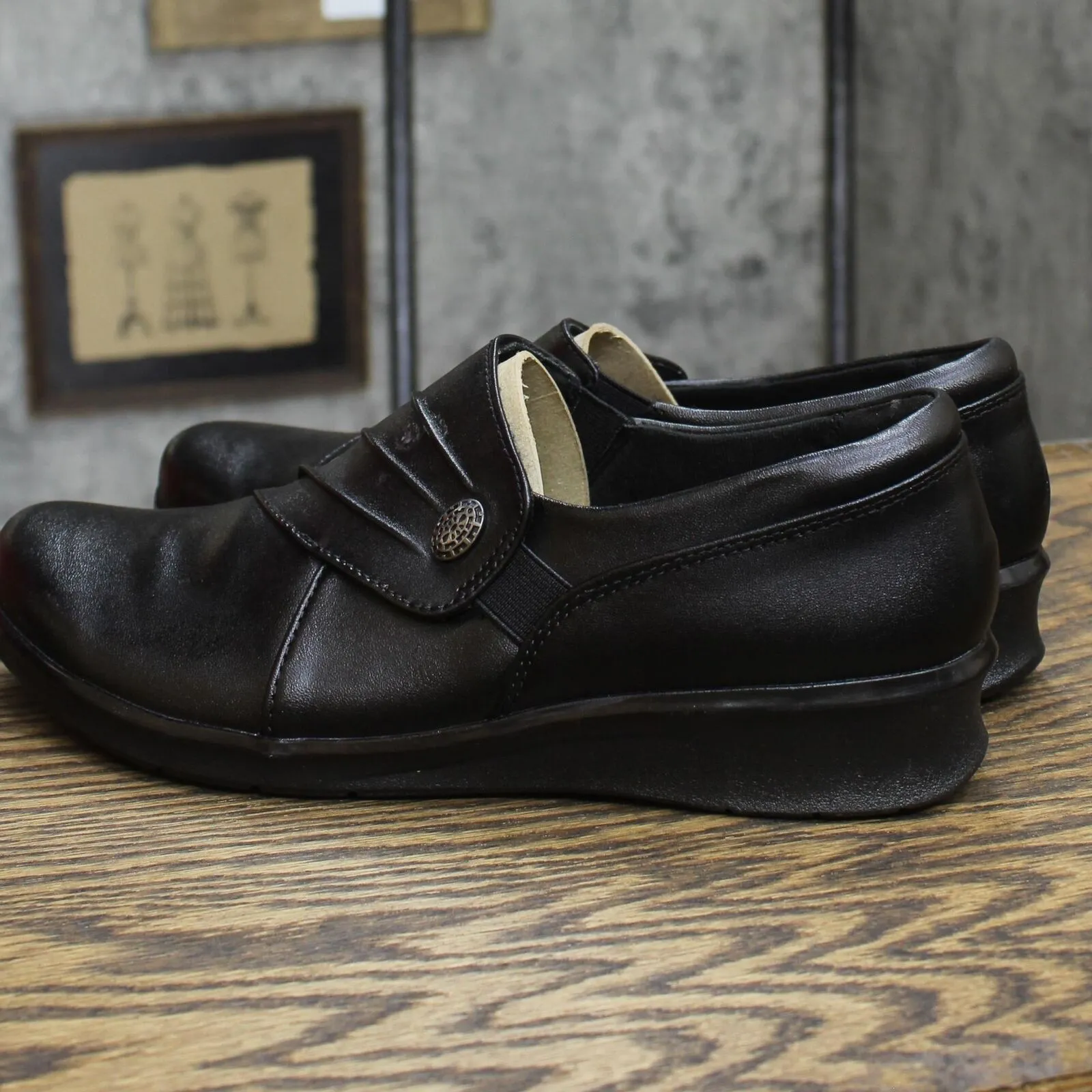 Clarks Women's Hope Roxanne Shoes 26137200 Black 9.5M