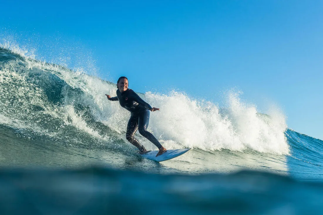 COMBINAISON DE SURF NÉOPRÈNE 3/2 MM 900 FEMME BLEU MARINE