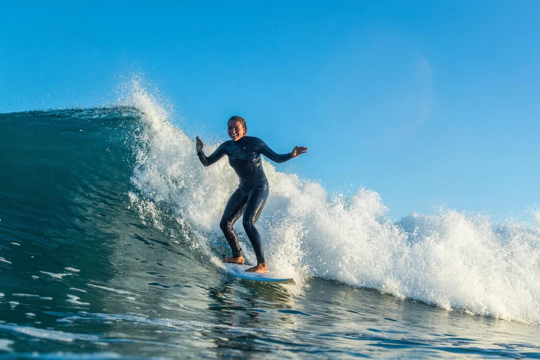 COMBINAISON DE SURF NÉOPRÈNE 3/2 MM 900 FEMME BLEU MARINE