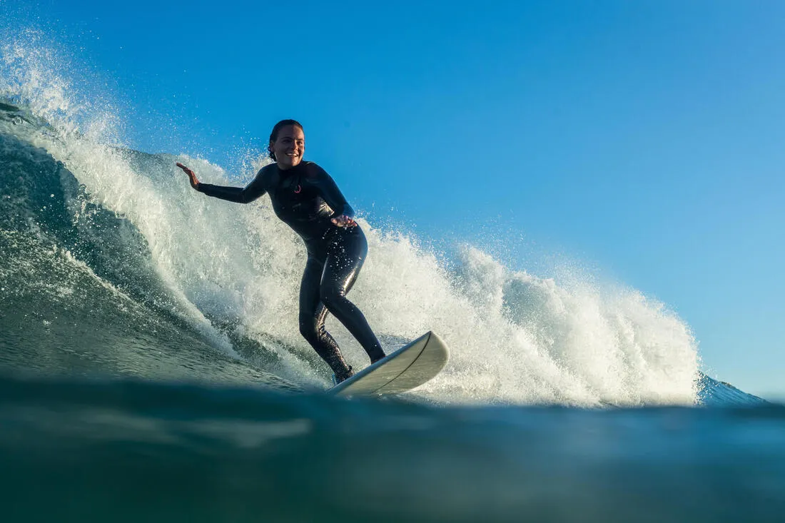 COMBINAISON DE SURF NÉOPRÈNE 3/2 MM 900 FEMME BLEU MARINE