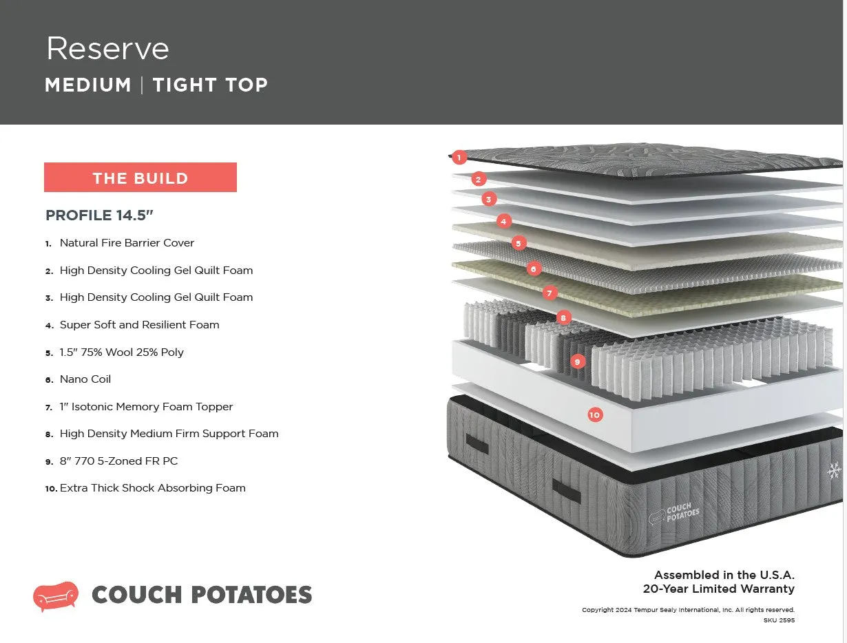 Couch Potato Reserve Medium TT Mattress
