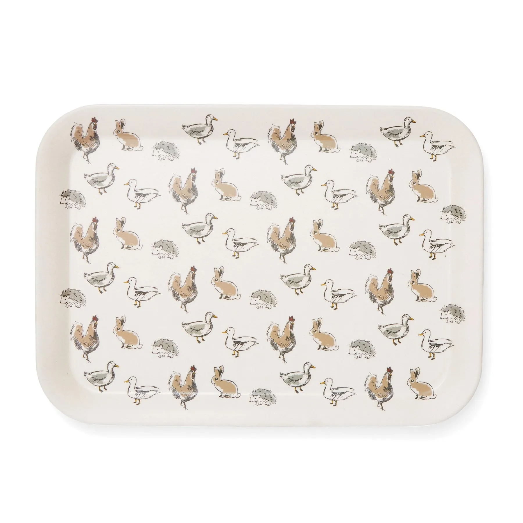 Country Animals Tray Bamboo Tray