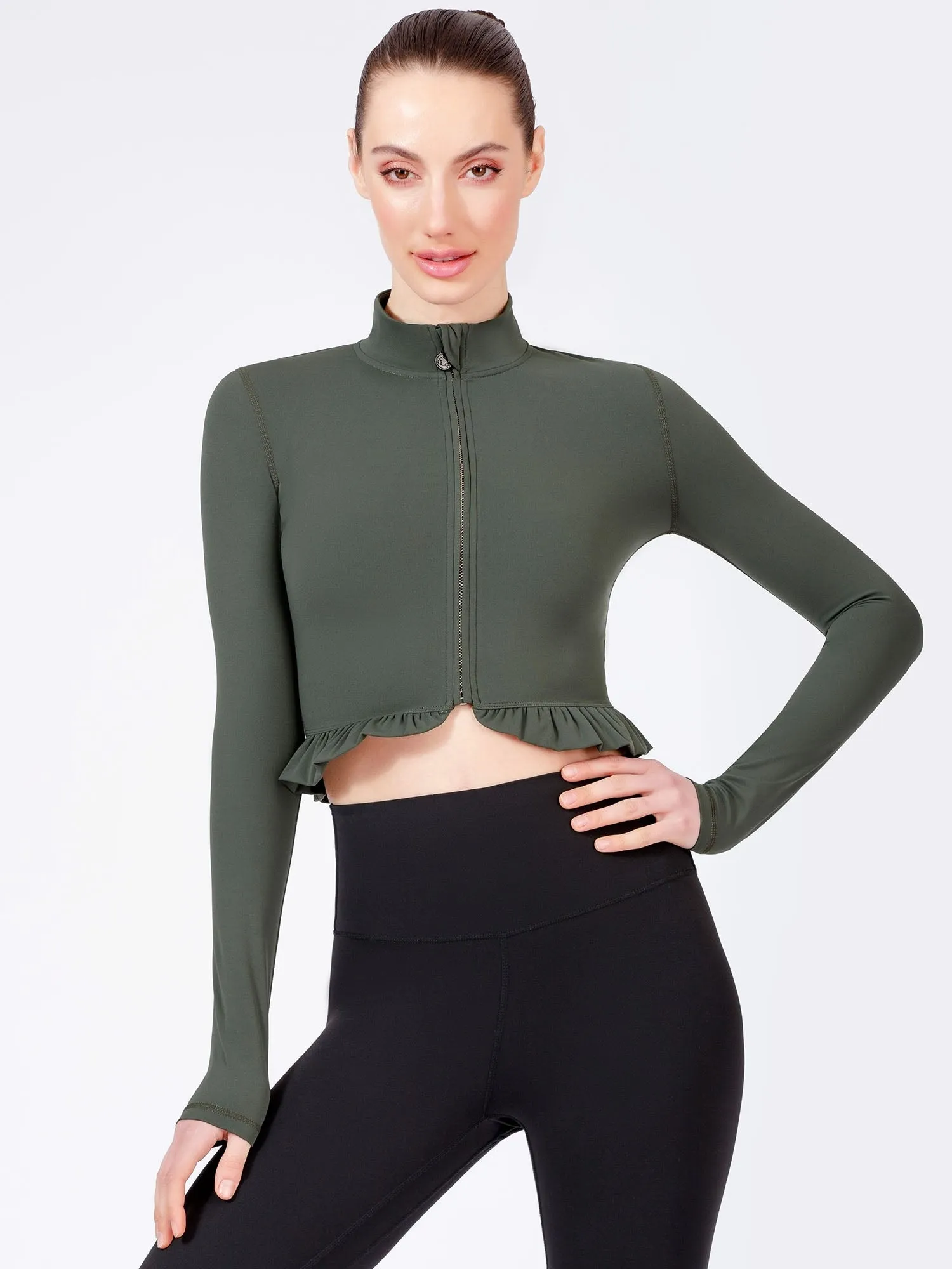 CROPPED RUFFLES JACKET