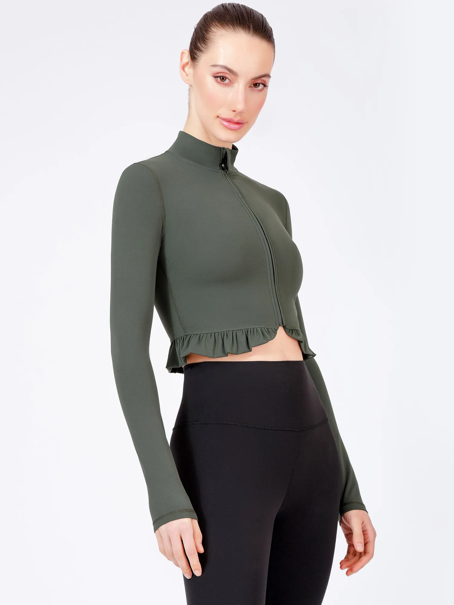 CROPPED RUFFLES JACKET