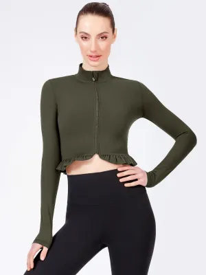 CROPPED RUFFLES JACKET