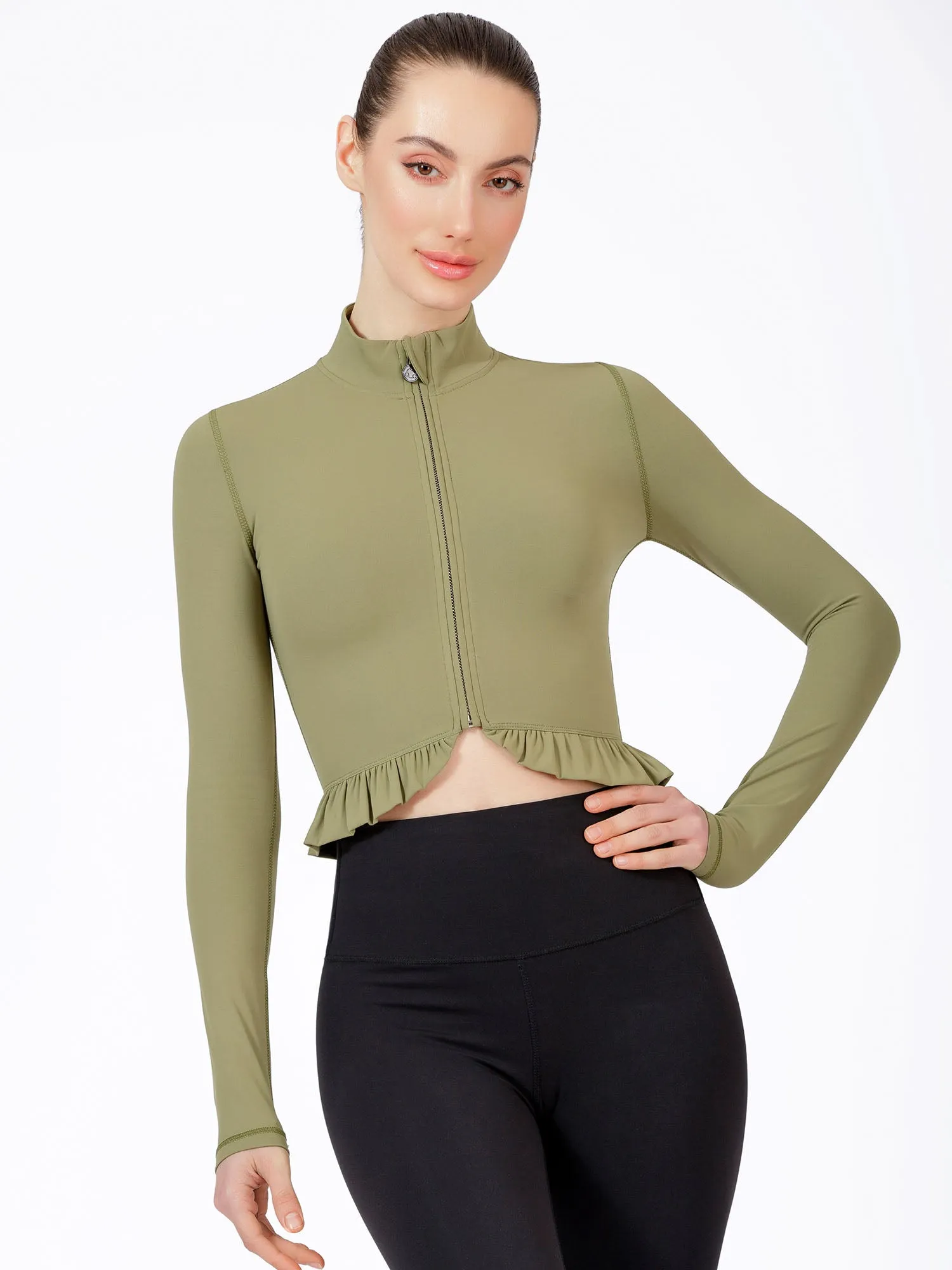 CROPPED RUFFLES JACKET