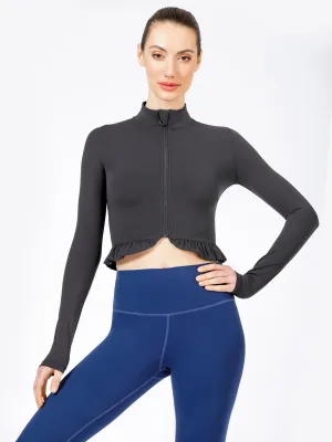 CROPPED RUFFLES JACKET