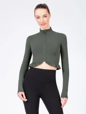 CROPPED RUFFLES JACKET