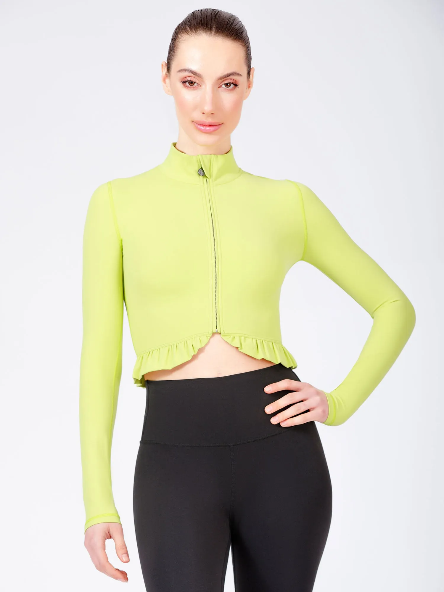 CROPPED RUFFLES JACKET