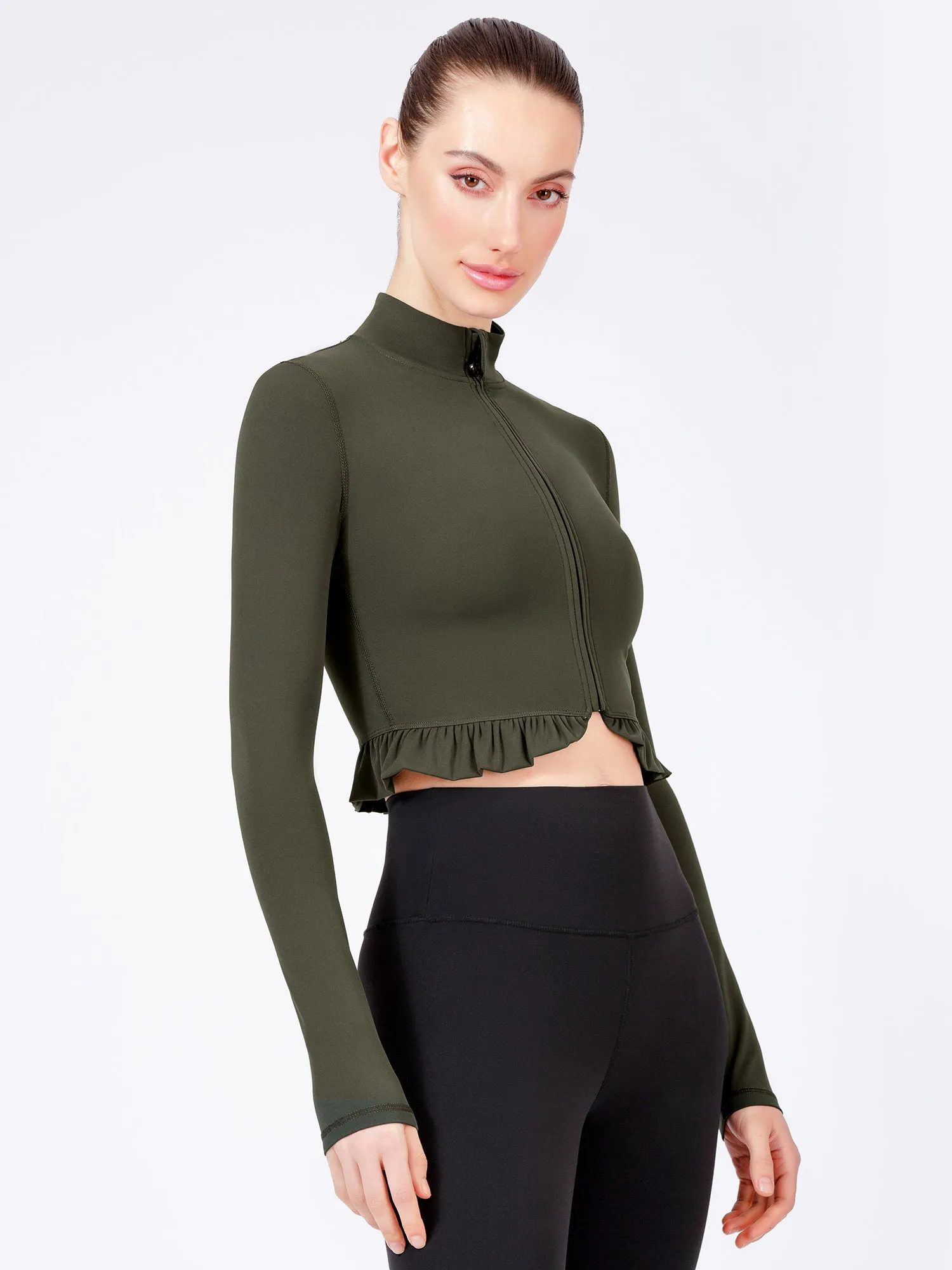 CROPPED RUFFLES JACKET