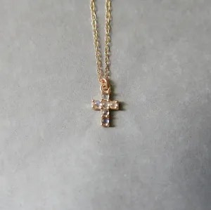 Cross Moonstone Necklace