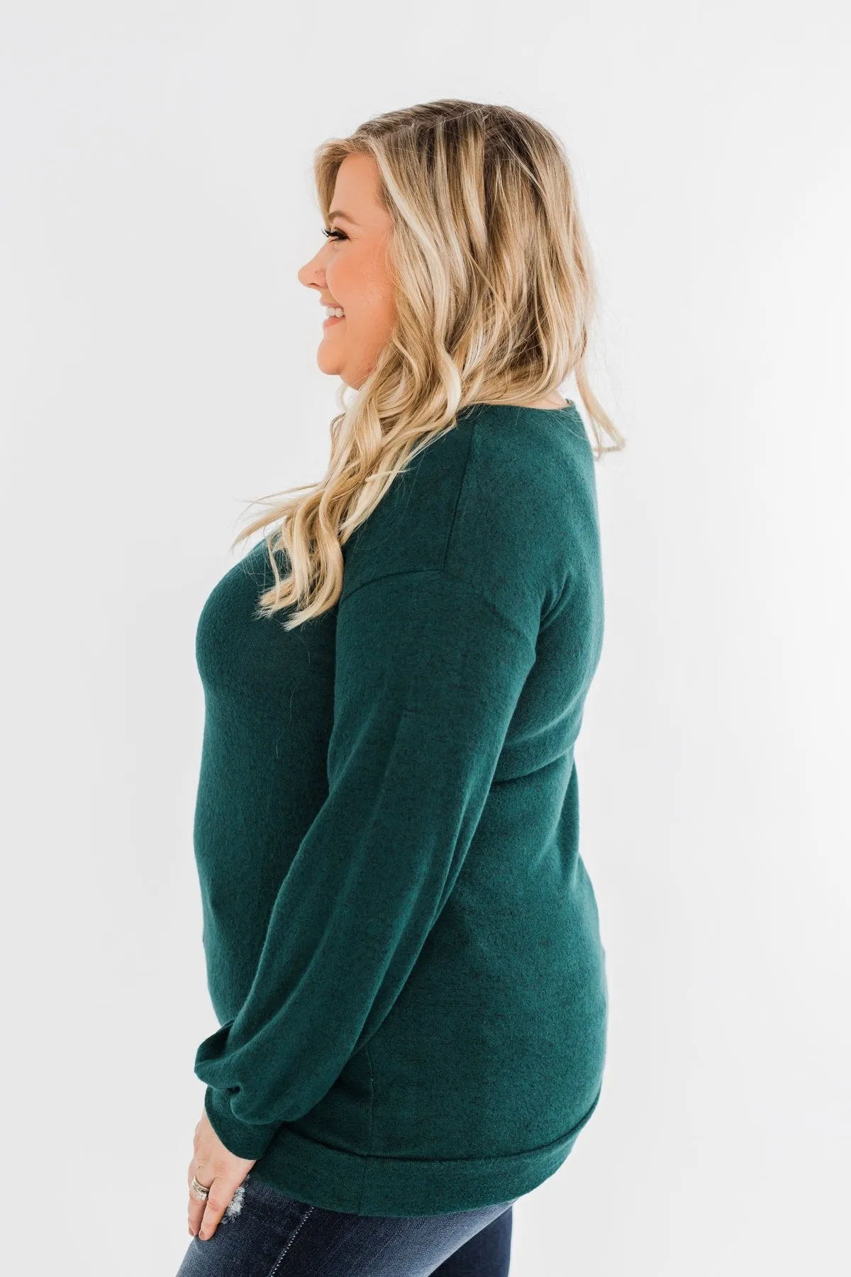 Dance The Day Away Criss Cross Top- Emerald Green