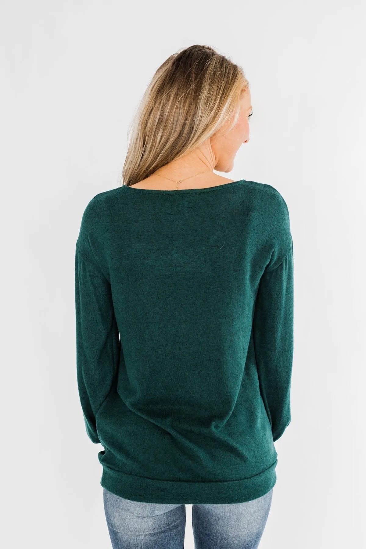 Dance The Day Away Criss Cross Top- Emerald Green