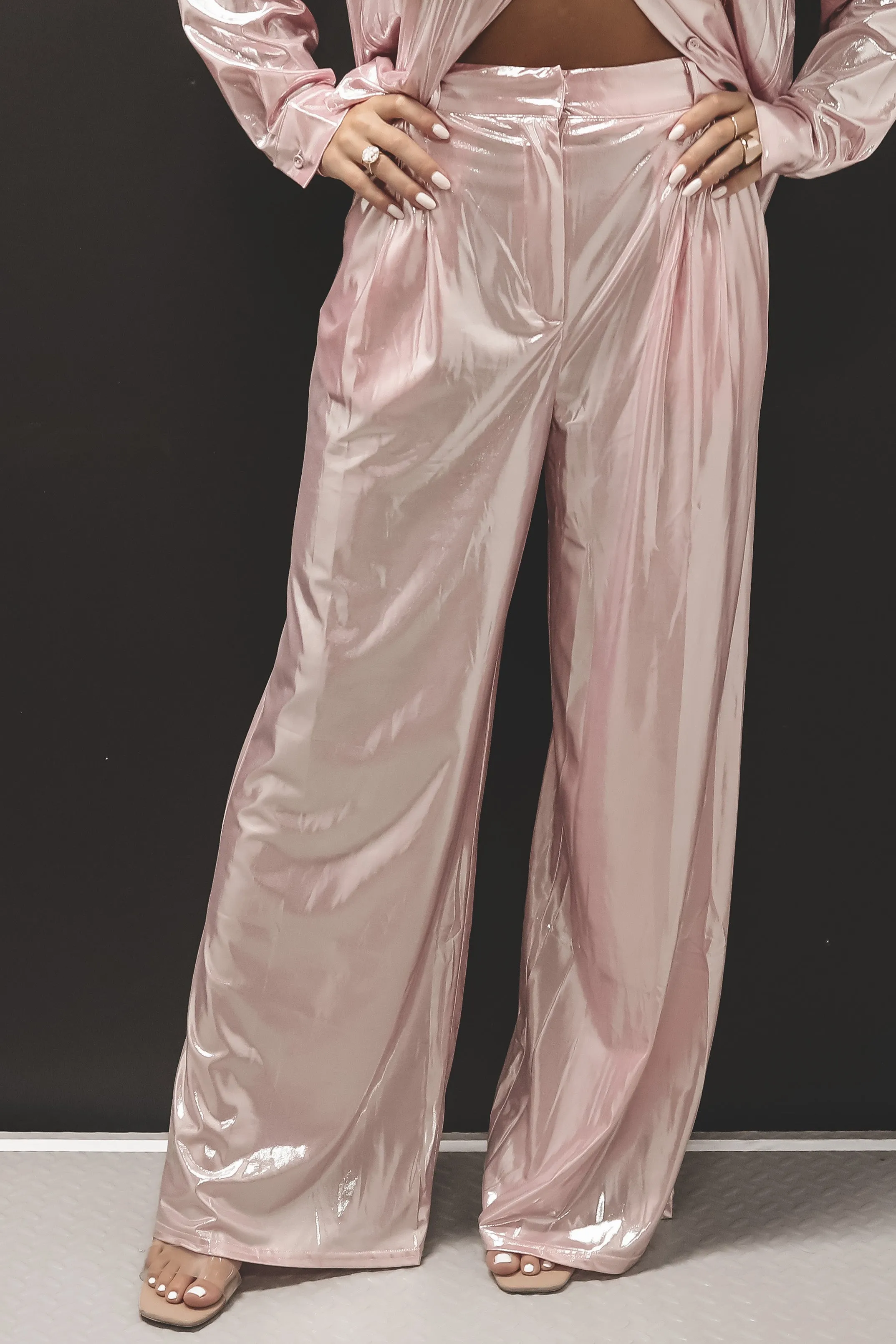 DEAL An Entrance Was Made Metallic Pants