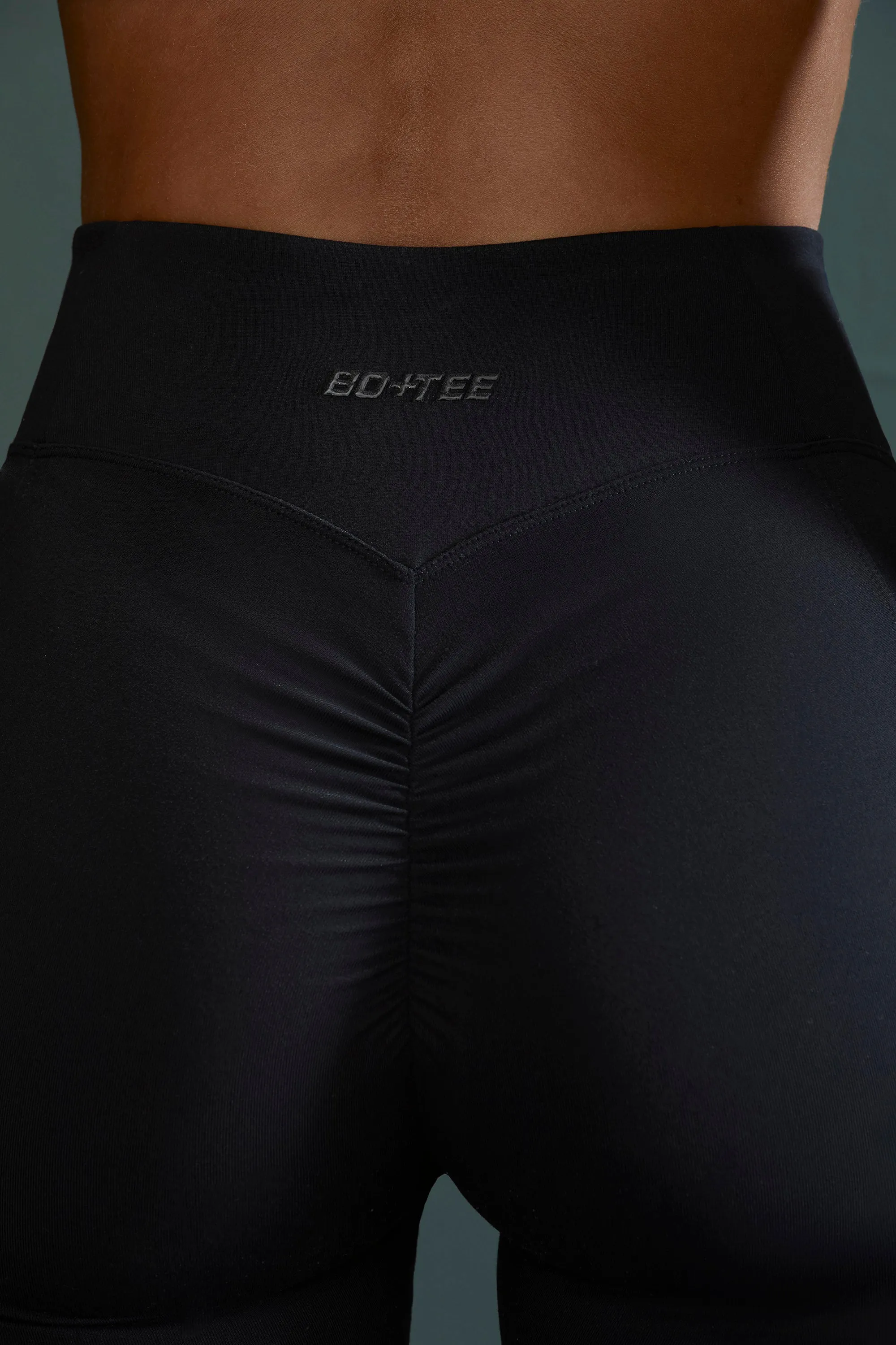 Dedication - High Waist Wrap Over Leggings in Black