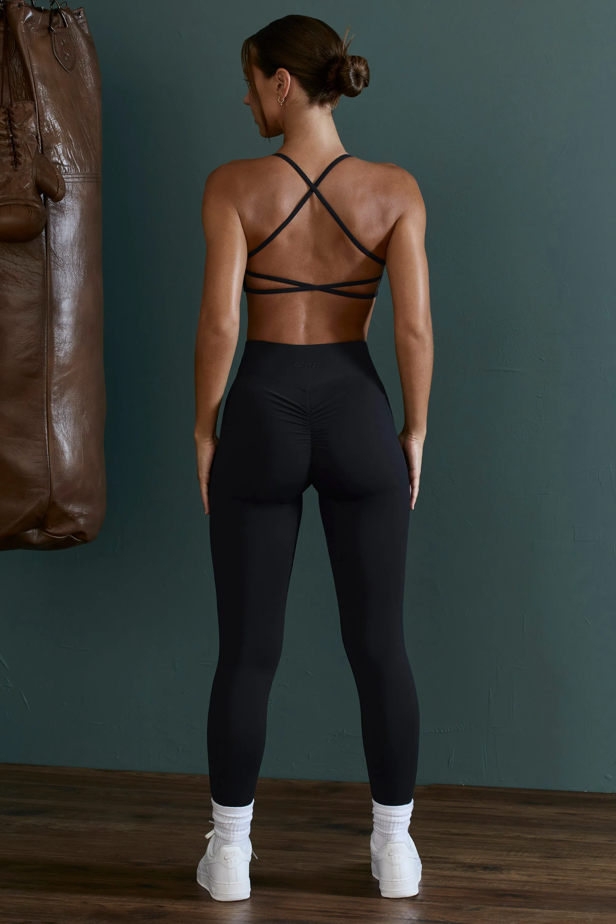 Dedication - High Waist Wrap Over Leggings in Black