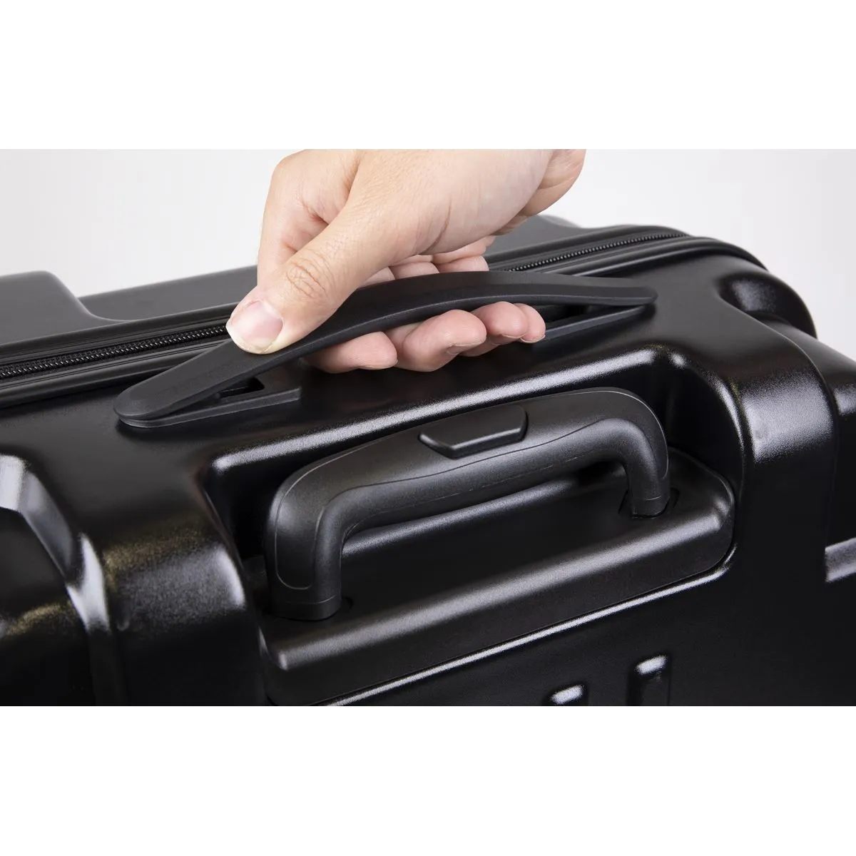 Dellonda 3-Piece Lightweight ABS Luggage Set  - 20", 24", 28" - Black - DL10
