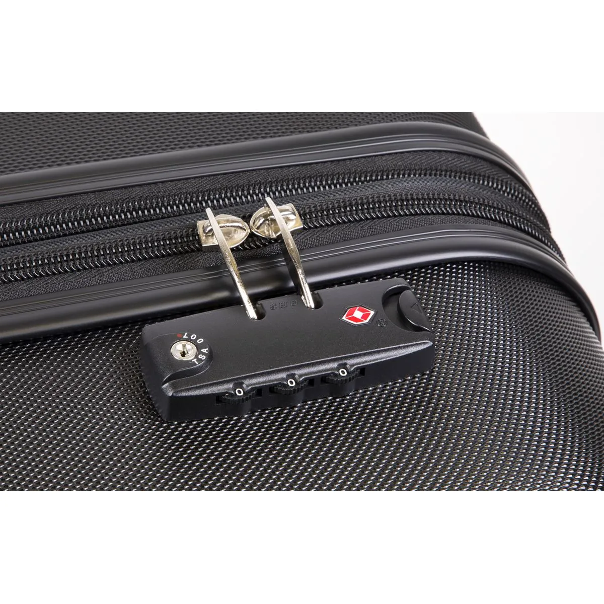 Dellonda 3-Piece Lightweight Luggage Suitcase Trolley Set ABS TSA Lock Black