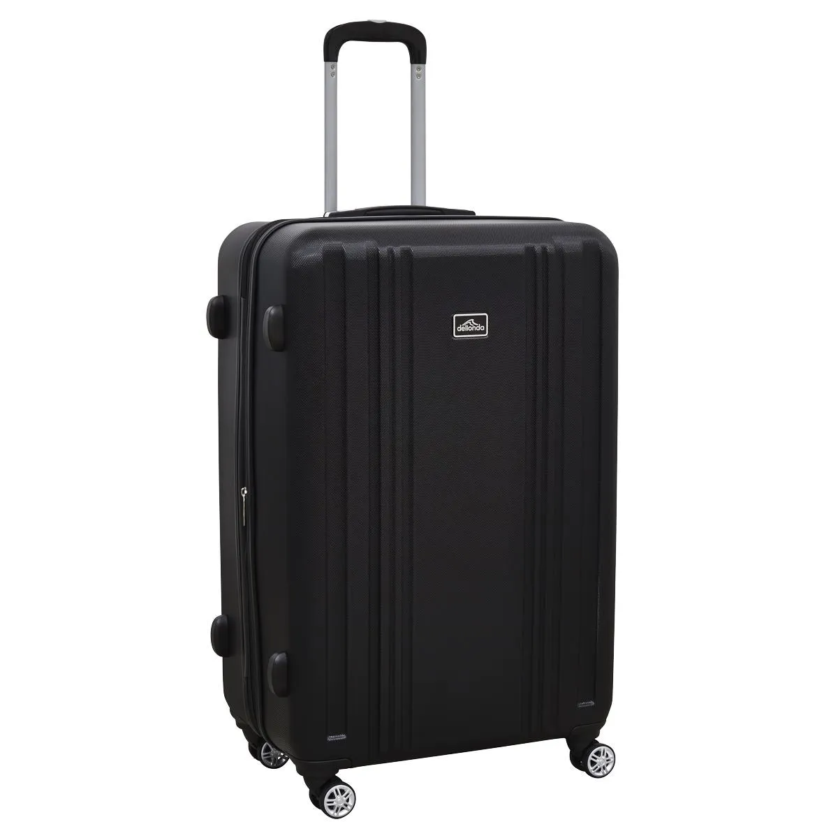 Dellonda 3-Piece Lightweight Luggage Suitcase Trolley Set ABS TSA Lock Black