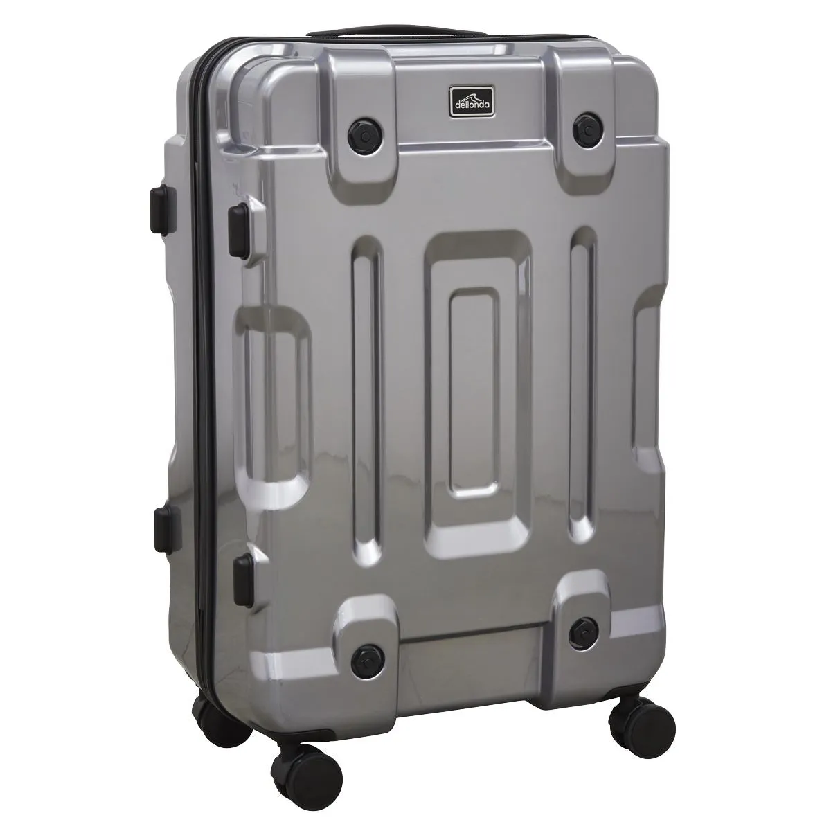 Dellonda 3pc Lightweight ABS Luggage Set  - 20", 24", 28" - Silver - DL9